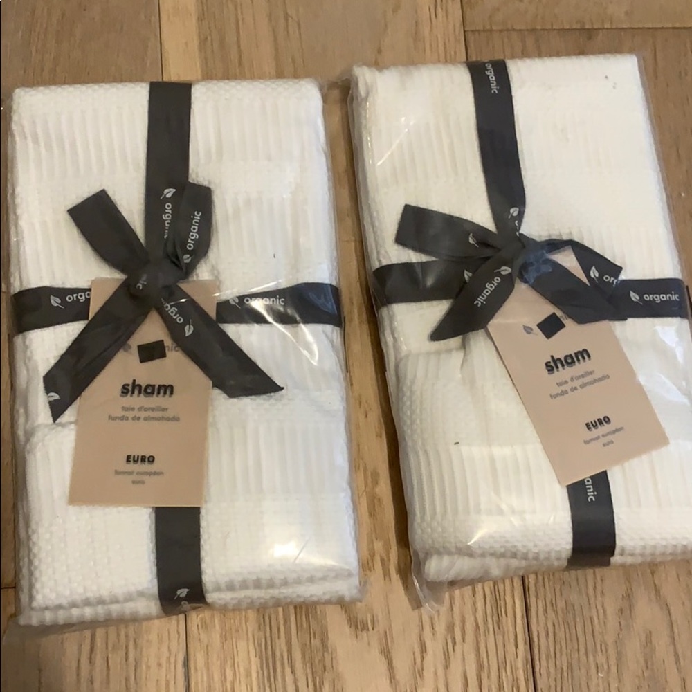 West Elm Euro Dobby Shams